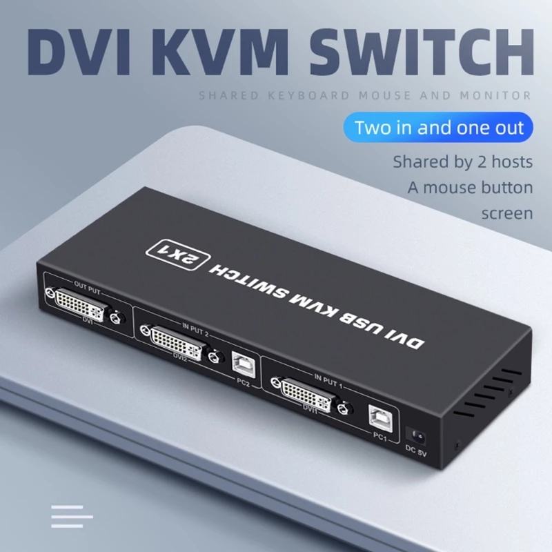 2 Ʈ DVI KVM ġ, 2x1 DVI USB KVM ġ, 2 in 1 out, 2 PC , Ű 콺 , DVI  ÷ ġ, 1 Ʈ